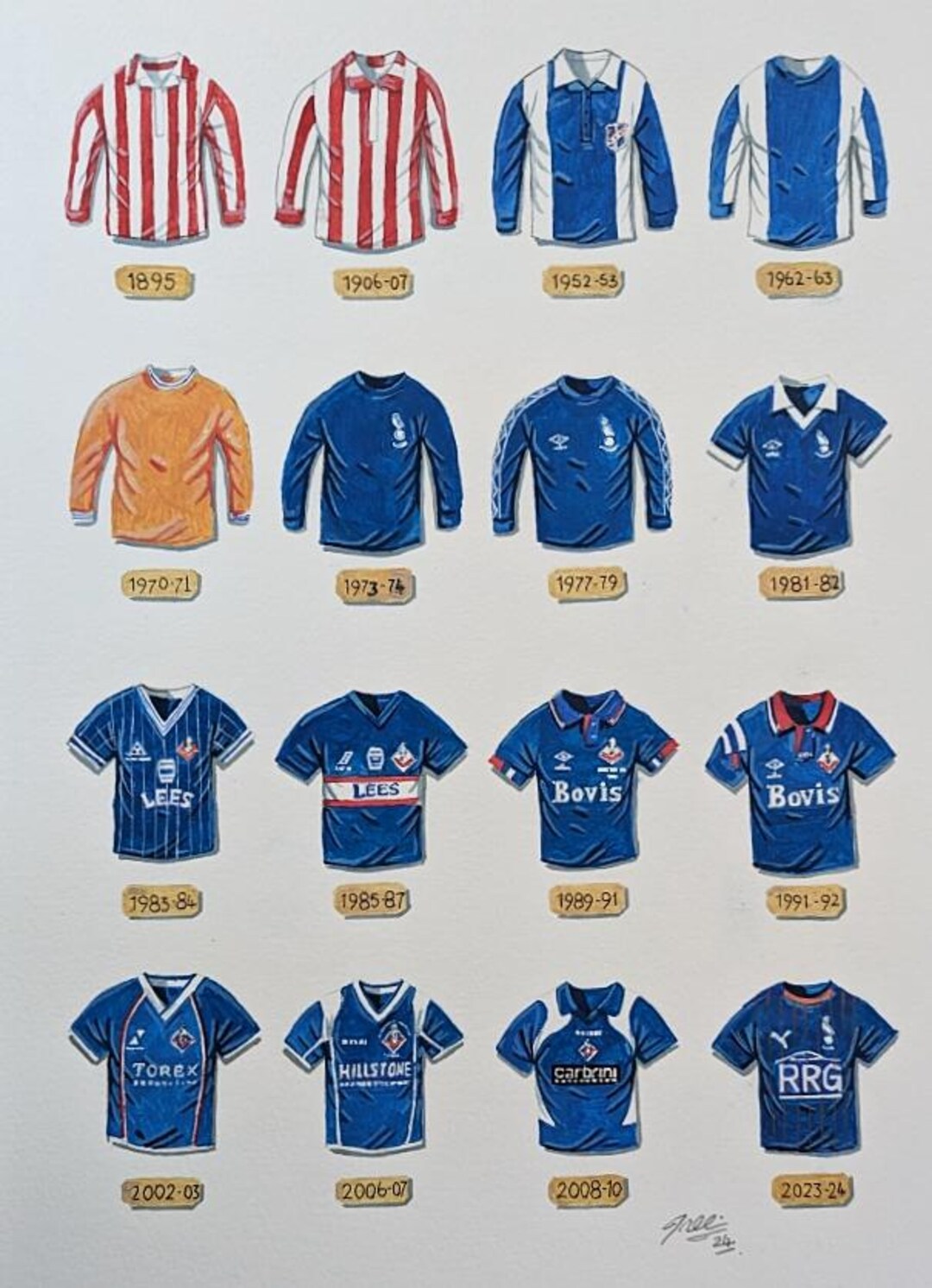 Oldham Athletic FC Retro Football Shirts T-shirt