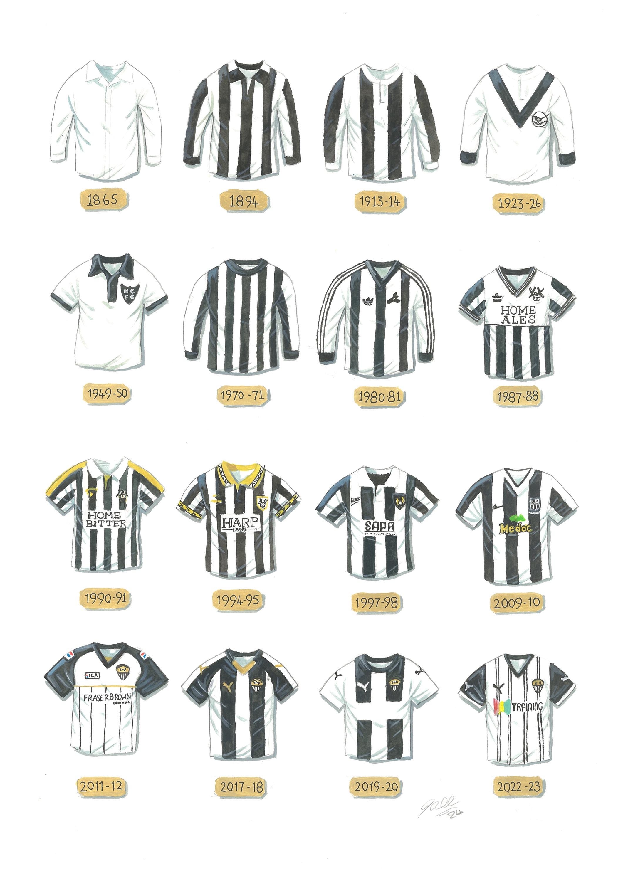 Notts County FC Retro Football Shirts T-Shirt