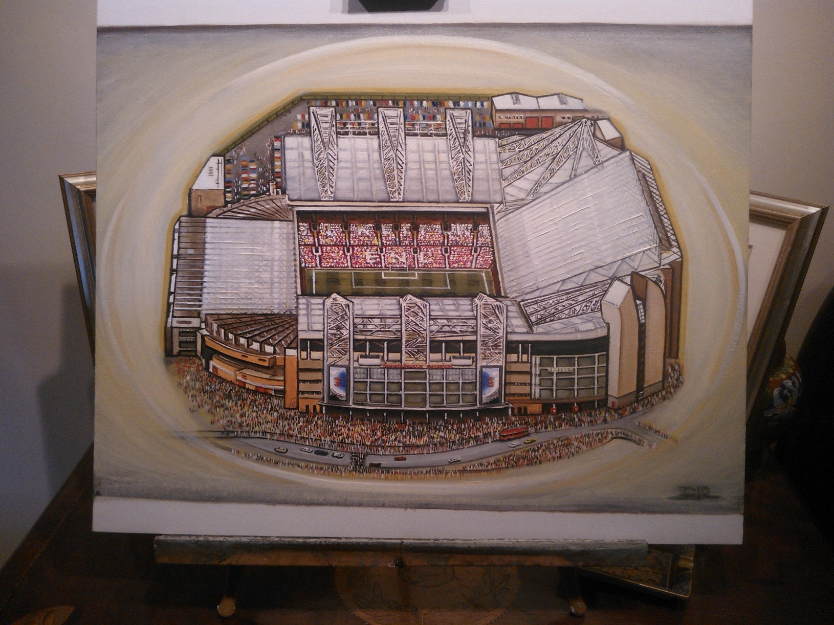 Old Trafford Stadium Fine Art Original Oil Painting Etsy UK
