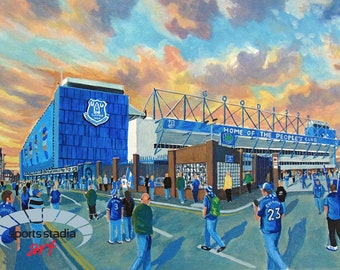 Everton Football Club Puzzle: Goodison Park Stadion Kunst