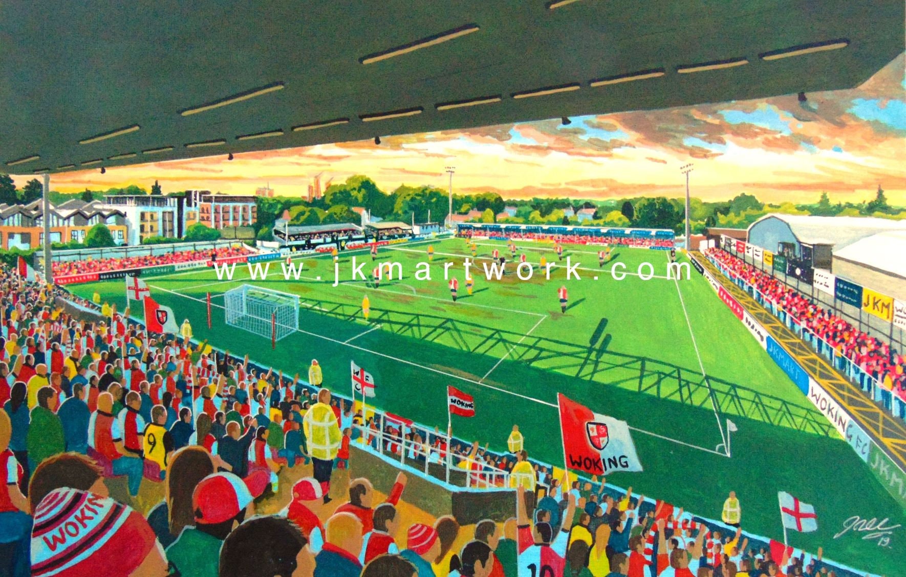 Kingfield Stadium Fine Art Print Woking Football Club Etsy UK