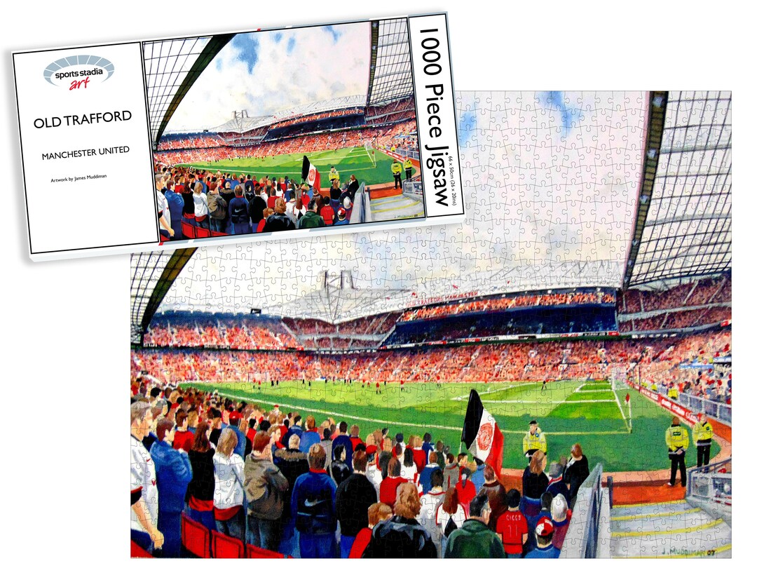 Old Trafford Stadium Fine Art Jigsaw Puzzle Manchester United