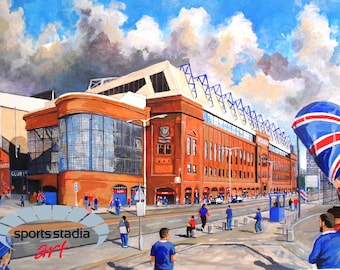 Rangers Football Club - Ibrox Stade 'Going to the Match' Fine Art Puzzle