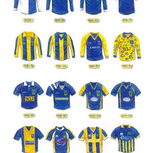 Camiseta de futebol retrô Shrewsbury Town FC