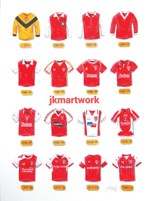Kit Retro Rotherham United Shirt Rotherham United Football Shirt Shop