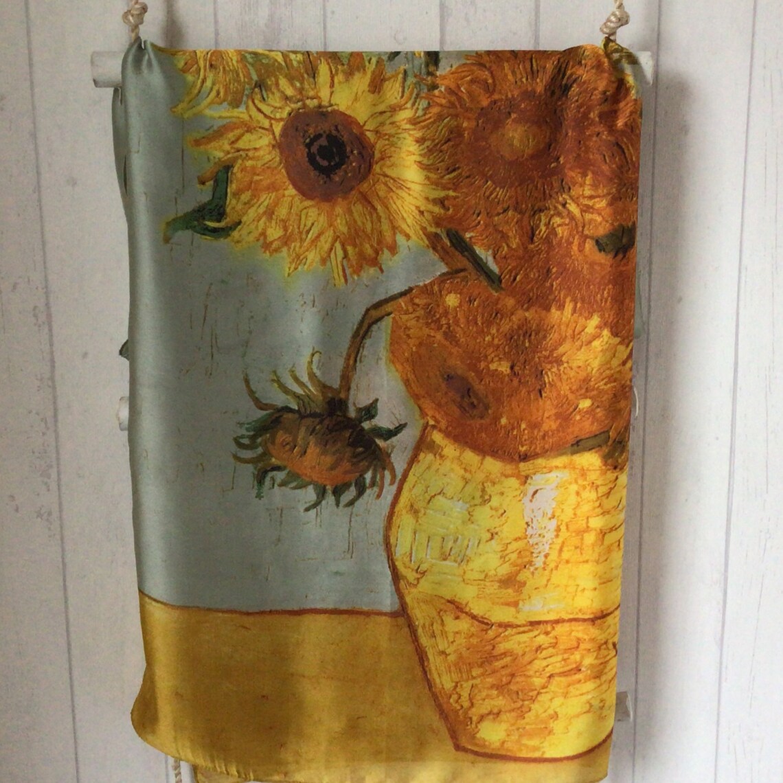 Van Gogh Sunflowers Silk Scarf / Van Gogh Print Silk Scarf Etsy