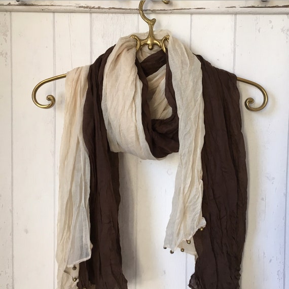 cream cotton scarf