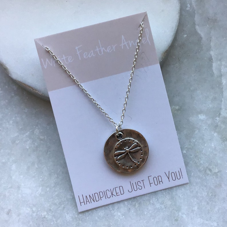 247 Dragonfly Hammered Necklace 925 Sterling Silver Chain Antique Silver Dragonfly Pendant Hammered Dragonfly Necklace