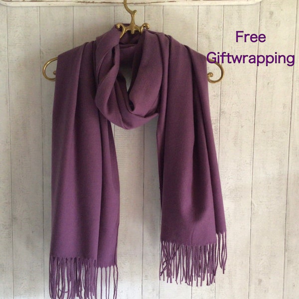 Pashmina En Soie Violette - Neuf Avec étiquettes (NWOT) - écharpe Châle En Soie Pure