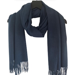 Blue Scarf, Blue Shawl, Shade of Navy Wrap Wedding Wrap, Dark Blue Pashmina, Mediumweight Dark Blue Scarf, Blue Pashmina, Blue Scarves