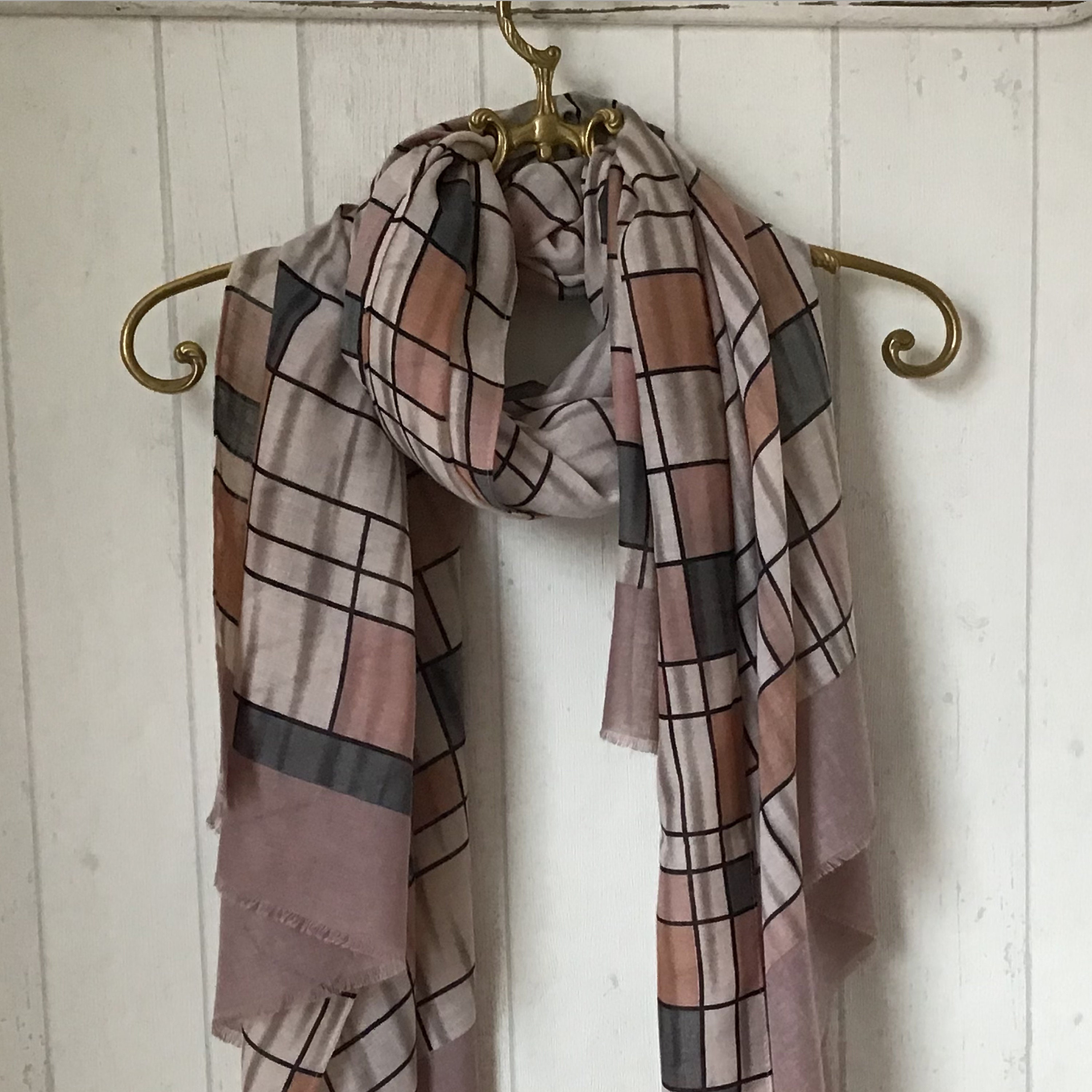 Check Scarf Oversized - Etsy