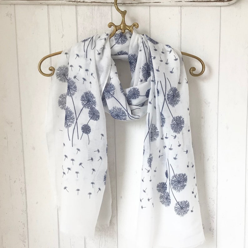 Ladies scarf with unique Dandelion Dandelions design superb quality in 4 colours Ladies scarf with unique Dandelion Dandelions design superb quality in 4 colours