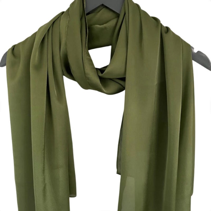 Olive Branch Embroidered Grey Scarf S100037