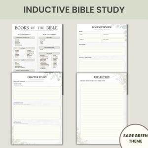 Eukalyptus-Bibelstudienplaner | Andachtsjournal „Salbeigrün“ (PDF) | Druckbares Bibel-SOAP-Journal-Bundle
