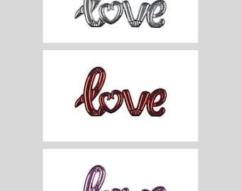 Metallic LOVE Sign – Valentine's Day Table Decor (6" Tall)