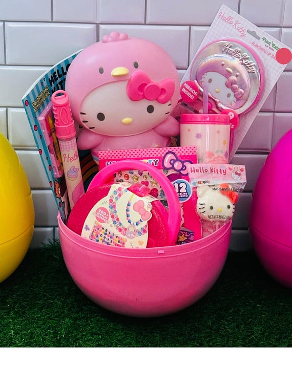 Personalized 16in Hello Kitty Easter Gift, Jumbo Egg or Basket - Etsy