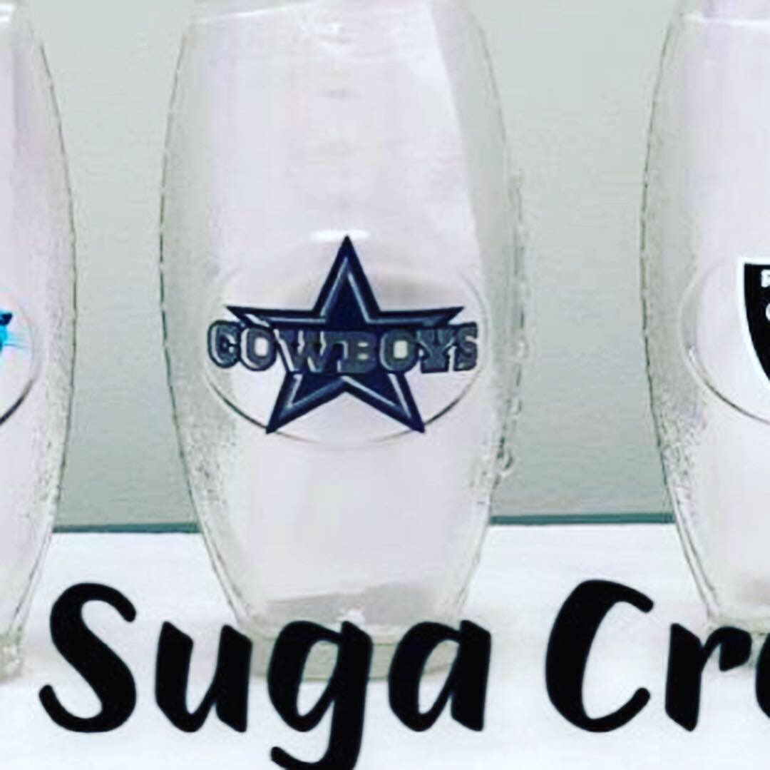 Football Shaped Team Drinking Glasses - Etsy
