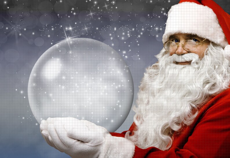 Santa Holding Snow Globe Christmas Digital Background Backdrop - Etsy