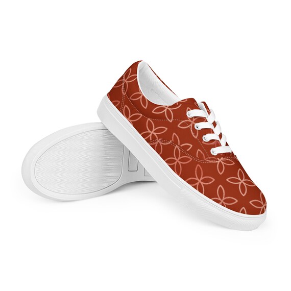 ruby white canvas sneaker