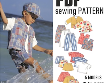 PDF Sewing Pattern | Kids T-shirt Pattern | Children Pattern | Kids Pants | Girls T-shirt | Pattern for Kids | Pattern PDF Instant Download