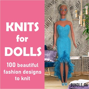100 Knitting Patterns | PDF Doll Clothes Patterns | Vintage Dolls Knit Outfits | Bundle 06 | Pattern PDF Digital Instant Download