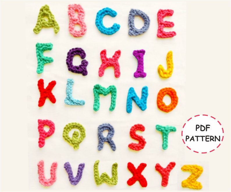 Alphabet Pattern Crochet Letters Crochet Amigurumi Tutorial Pattern PDF