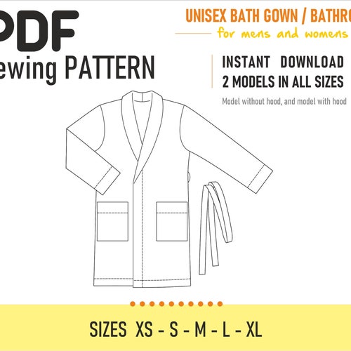 PDF Robe Pattern Instant Download Intermediate Sewing - Etsy