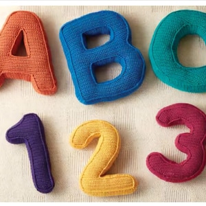 Patrón de letras de crochet / Patrón de números de crochet / ABC de crochet / Tutorial de amigurumi de crochet / Patrón PDF Descarga digital instantánea