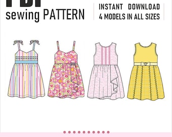 PDF sewing pattern | Girl's Dress Pattern | Pattern for Girls | Children Dress | Kids Clothes Pattern | Pattern PDF | Instant Download