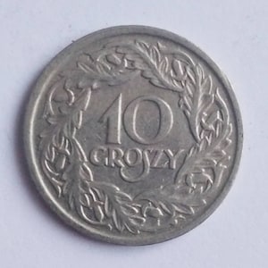 Polish coin 10 hroshey 1923