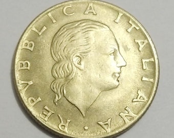 イタリア硬貨 500リラ イタリア銀行創立100周年記念 | 女性の頭部