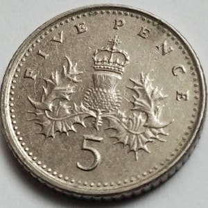 Moneta d'epoca da 5 penny - 2001