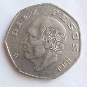 Mexican coin 10 peso 1981