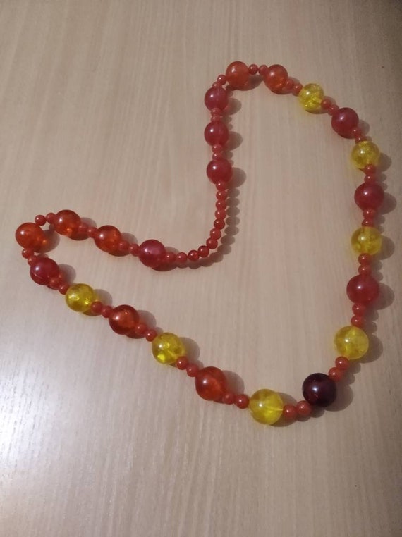 Soviet big beads, Soviet necklace