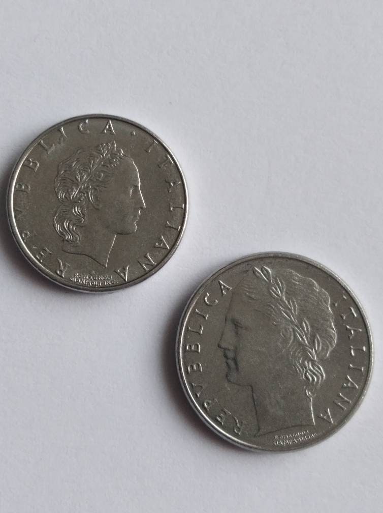 イタリア・リラ硬貨セット：1990年と1993年の収集用通貨 - Etsy 日本