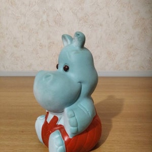 Vintage Rubber Hippo Toy: USSR Collectible
