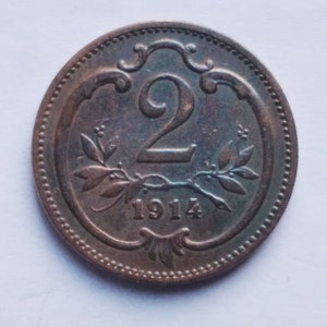 2 hellers 1914 Austria-Hungary