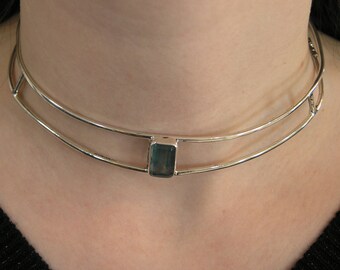 Mermaid's Treasure, Sterling Necklace With Afghanistan Fluorite