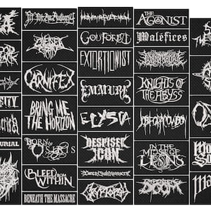 DeathCore METAL full EMBROIDERY flat 10pcs/Lot Random Mix Sew-On Patches Fashion Battle Vest Patch