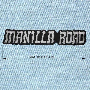 Manilla Road - Stor broderad lapp Heavy Metal-rygglapp, Stor rockbandslapp för Battle Jacket