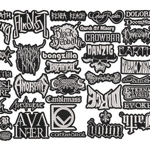 Doom METAL full EMBROIDERY shaped 10pcs/Lot Random Mix Sew-On Patches Fashion Battle Vest Patch