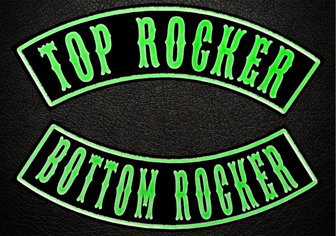 Glow in the Dark, Top or Bottom Rocker, Embroidered Patch, Custom ...