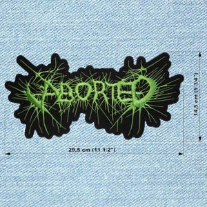 Avbruten - Stor broderilapp Heavy Metal-rygglapp, Stor rockbandslapp för Battle Jacket