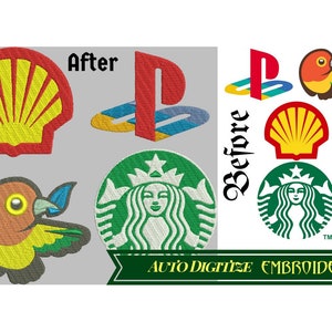 Covert your Image to Embroidery file you choose extension DST, PES ...