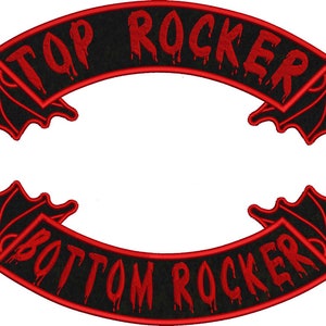 Rocker-patch Bat Wings: op maat gemaakte geborduurde biker-motorfietspatch