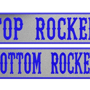 Reflective Embroidered Rocker Patch: Custom Biker Motorcycle Applique