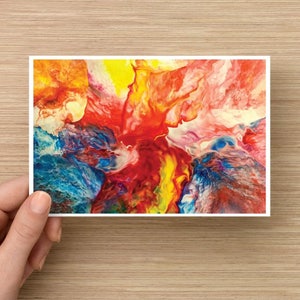 CARTE POSTALE 4 x 6 MINI impression - « Rapture » - science-fiction fantastique - Art fluide - carte postale - Mini impression - peinture fluide - impression 4 x 6