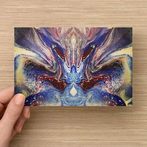 4x6 MIni PRINT POSTCARD - « Galactus » - SciFi Fantasy - Fluid Art - Carte postale - Mini Print - Peinture fluide - Impression 4x6