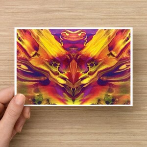 4x6 MIni PRINT POSTCARD - « Flux » - SciFi Fantasy - Fluid Art - Carte postale - Mini Print - Peinture fluide - Impression 4x6