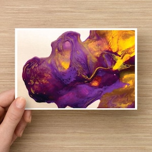 4x6 MIni PRINT POSTCARD - "T-Rex" - SciFi Fantasy - Fluid Art - Post Card - Mini Print - Fluid painting - 4x6 print